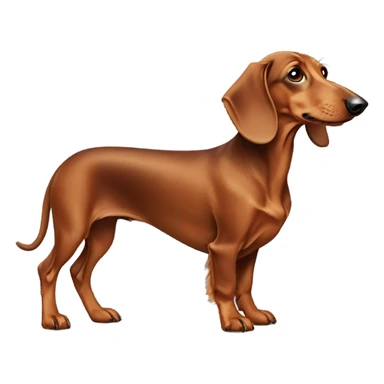 Brown dachshund sticker