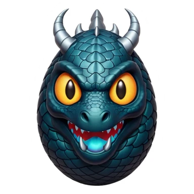 black egg cracked dragon sticker