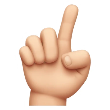 A finger gun with the pinky sticking out sticker