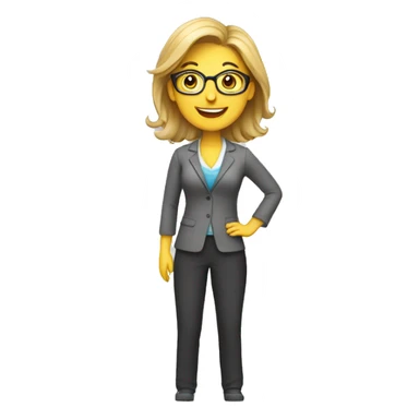 Teacher woman happy sticker