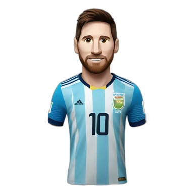 Messi with world cup sticker
