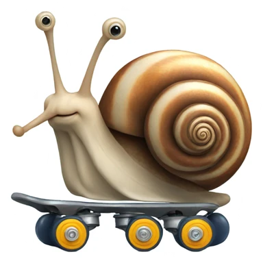 Snail wearing roller skates sticker