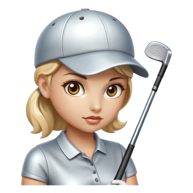 sorayama girl golfing sticker