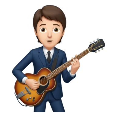 Paul McCartney playing guitar suit sticker
