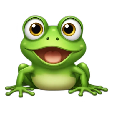 Peppe the frog shocked sticker