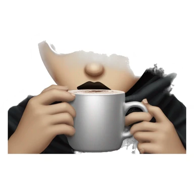 Goth girl under blanket sipping hot chocolate sticker