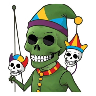 Skull laughing sticker