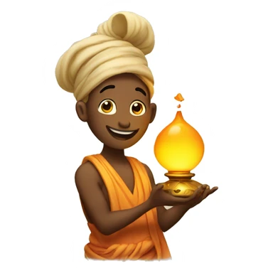 Genie with lamp  sticker