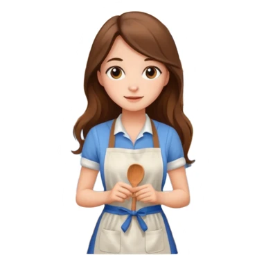beautiful girl with long brown hair renovating her kitchen sticker