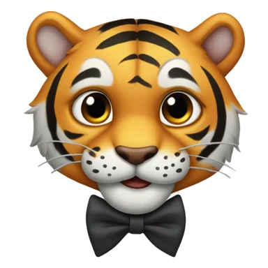 Winking Tiger with a bow tie  sticker