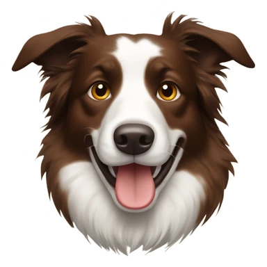 Brown border collie  sticker