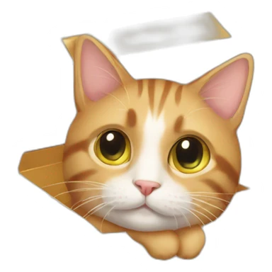 cat from gift box sticker