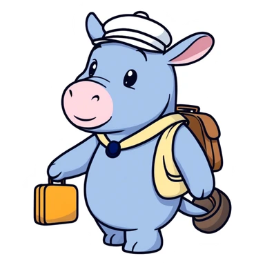 Eeyore on a cruise vacation sticker