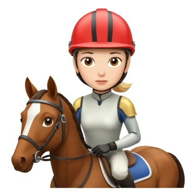  horse jockey woman face sticker