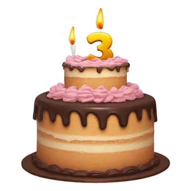 Birthday cake with 33 on it sticker