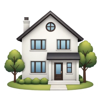 white cozy aesthetic house sticker
