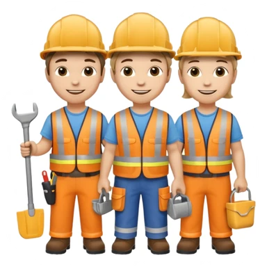20 tiny construction workers sticker