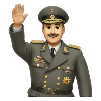 40s Germany dictator waving sticker