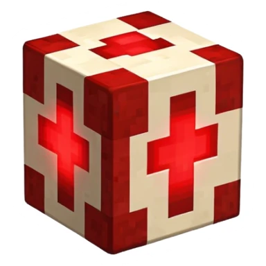Minecraft redstone pixelated block sticker
