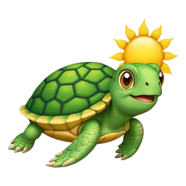 UMA TARTARUGA USANDO ÓCULOS DE SOL AMARELO TOMANDO SOL sticker