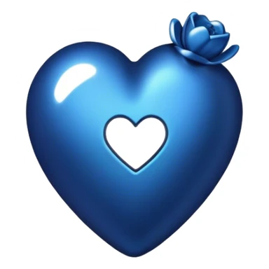 Just a simple heart bud the dark metalic blue sticker