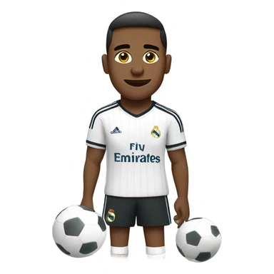 Soccer player with Real Madrid shirt on sticker