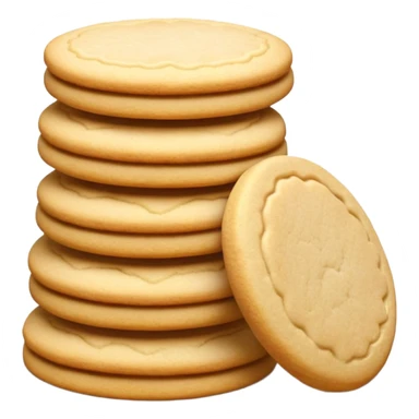 ultra realistic stack of sugar cookies sticker