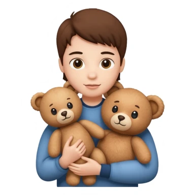 a flower in hand that holds the bear sticker