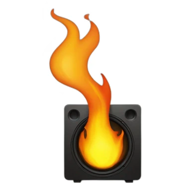  speaker ON FIRE sticker