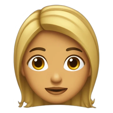 Chica caucásica pelo castaño largo ondulado mdditando sticker