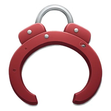 Dark red fuzzy handcuffs sticker