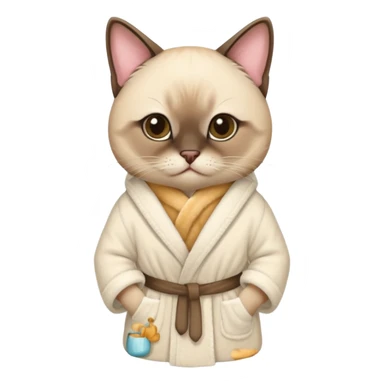 syam cat with bathrope sticker