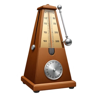 classic wooden metronome with swinging arm sticker