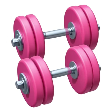 pink dumbbell, single fitness weight sticker