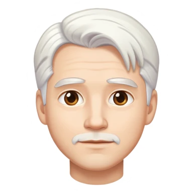 Hombre de pelo blanco muy guapoy adorable sticker