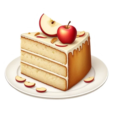 Vanilla apple cake slice luxury  sticker