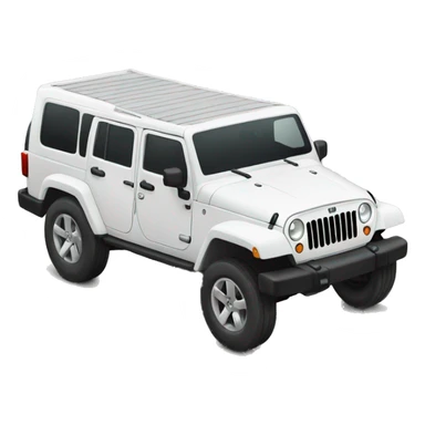 Large 8 seat jeep suv white front quarter view sticker