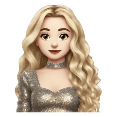 Sabrina carpenter in a sparkly outfit  sticker