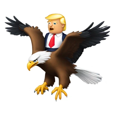 Donald trump riding an eagle sticker