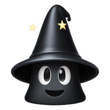a cool black chess pawn with a wizard hat sticker