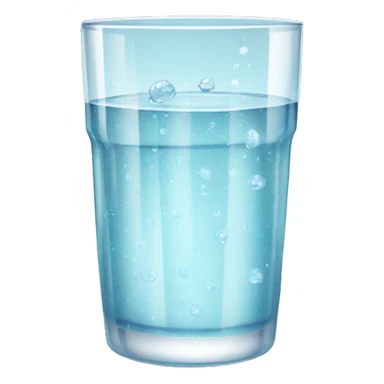 Glass of sparkling water sticker