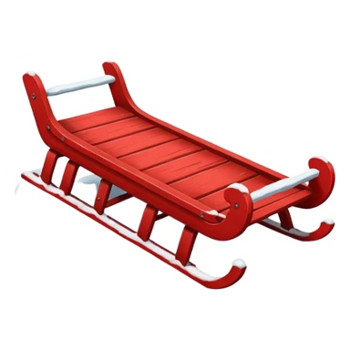 sled in snow sticker