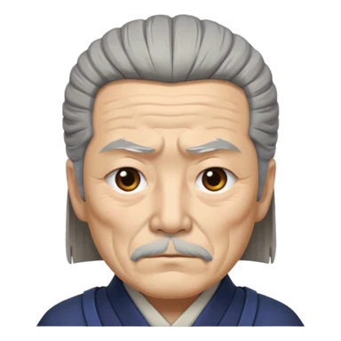 Japanese Castle Lord, old, half body sticker