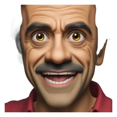 Eugenio Derbez payaso cabello verde sticker