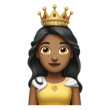 Girl with dark hair wearing a crown  sticker