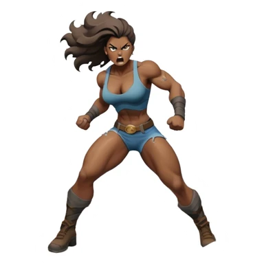 giant woman smashing the city sticker