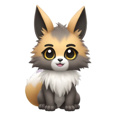  High quality Cute Cool Kawaii edgy Pretty Chibi Fantasy Fur-Sona Fakemon Animal Full Body sticker