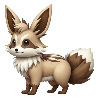 zigzagoon-Eevee-linoone-furret-Fakémon-hybrid-creature (full body)  sticker
