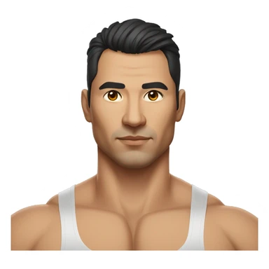 strong, stylish and ripped central asian man, portrait, nutrionist sticker