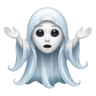 ghost with 3 hairs sticker